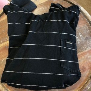 volcom black and white striped light hoodie